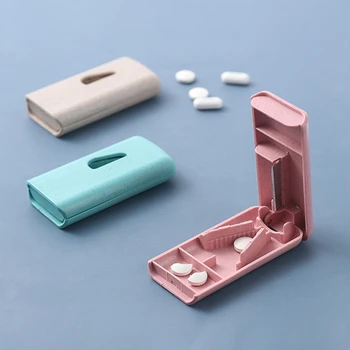 1 BUC Medicina Pastila Titularul Caz Mini Util de Stocare Portabile Caseta de Pilula Tablet Pastilă Cutter Compas