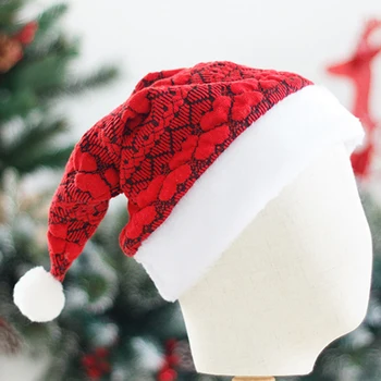 1 Buc Pluș Tricotate Pălărie De Crăciun Moș Crăciun Parada Tricotate Pălărie Sărbătoare Pălărie De Crăciun De Decorare Cadou De Anul Nou De Înaltă Calitate