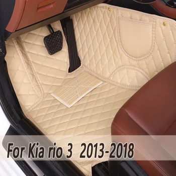 100% se Potrivesc Personalizate din Piele Auto Covorase Pentru Kia rio 3 2013 2014 2015 2016 2017 2018 Covoare Covoare Pad Accesorii