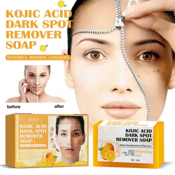 100G Acid Kojic Săpun de Albire se Spală Fața cu Săpun Hidratant Pistrui Săpun de Îngrijire Curățare Față Îndepărtarea Lumina Pete de Decolorare a Pielii K8B0