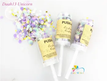 10buc/set Push-Up Popper Cu Unicorn Pastelate Confetti Petrecere de Nunta Explodează Confetti Popper Pentru Copii cabină de Duș de Mireasă Decor