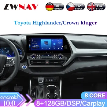 128GB Android 10 8 Core Radio Auto GPS DVD Player Pentru Toyota Highlander Coroana Kluger Masina Stereo Multimedia Navi Unitate Cap Carplay