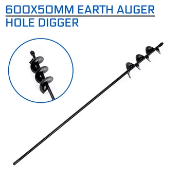 1buc Pământ Auger 600x50MM Hole Digger Instrument de Gradina Mașina de plantat Burghiu Burghiu Post Hole Digger Grădină Auger Instrument