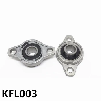 2 buc KFL003 Aliaj de Zinc Bloc de Pernă Rulment de Sprijin Montate 17mm Diametru Alezaj Rombic Flanșa Lagărului