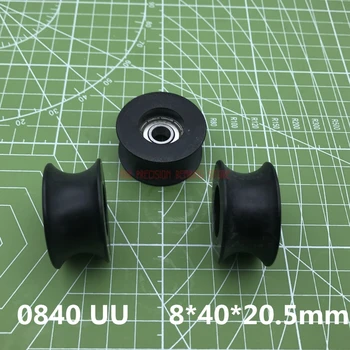 2021 Limitată Noi Nylon Role Rulmenti 0840uu 8mm Groove rolei de Ghidare Sigilate Feroviar Rulment Roata 8*40*20.5 mm