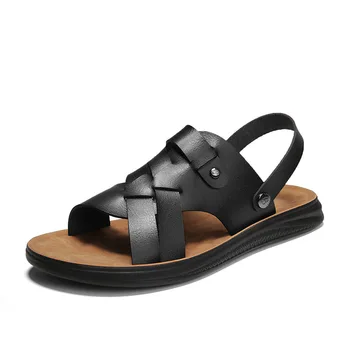 2021 Moda de Vara Omul de Plajă, Sandale din Piele Barbati Casual în aer liber Pantofi Anti-derapaj Krasovki Papuci de casă Fierbinte Vanzare Sandale pentru Barbati