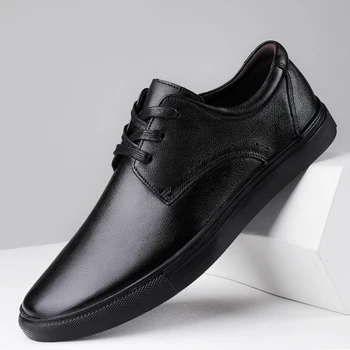 2022 Bărbați Mocasini Pantofi din Piele Negru Clasic Alb Apartamente Adidasi Barbati Pantofi Noi, Pantofi Casual Pentru Barbati Waterproof Sneaker