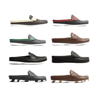 2022 Nouă Bărbați Slip-On Pantofi Cu Barca Catâri Stil De Jumătate Slipers Adidasi Casual De Lux Din Piele Mocasini Barbati Britanic Pantofi Rochie