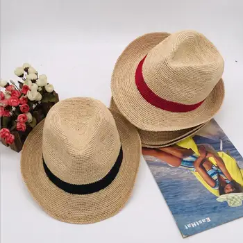 2022 palarie de Vara handmade rafie fedora pălărie unisex pălării pentru femei populare misto frumos pălărie pentru bărbați de înaltă calitate femei pălărie