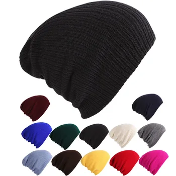 2022 Solid de Culoare Striped Beanie Cald Pălărie Tricotate pentru Femei, Bonete, Șepci de Oameni Capota Căciuli Gorras Hombre Chapeau Femme Casquette