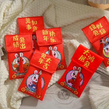 2023 Anul Nou Chinezesc Plic Roșu de Mare Capacitate Festivalul de Primăvară a Anului de Iepure Norocos Bani de Sac de Buzunar Roșu Hongbao Cadou