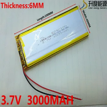 3.7 V 3000mAh 6040100 Litiu-Polimer Li-Po, li-ion Reîncărcabilă de celule de Baterii Pentru Mp3 MP4 MP5 mobil GPS bluetooth