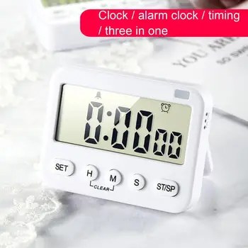 3-în-1 Electronic Timer Digital Reminder Magnetic LCD Ecran Numărătoarea inversă Ceas cu Alarmă Cronometru de Bucătărie temporizador тарелки для еды