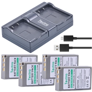 4buc PS-BLS5 PSBLS50 Baterie Li-ion&USB Dual Channel Incarcator pentru Olympus PEN E-PL2 E-PL5 E-PL6 E-PL7 E-PM2 OM-D E-M10 E-M10 II