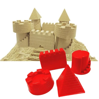 4buc/Set Castel Model Juca Nisip Jucării în aer liber Pentru ChildrenSummer Plaja de Jucării pentru Copii din Cauciuc Moale Dune de Nisip Mucegai Seturi de Scule