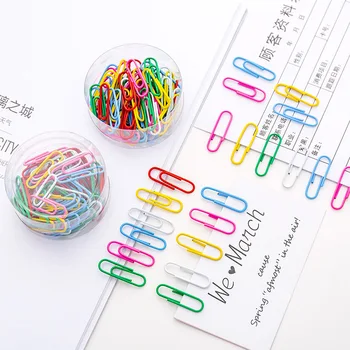 50pcs/cutie Curcubeu Colorate, agrafe Agrafe Metalice Memo Clip Marcaje de Papetărie Accesorii de Birou Rechizite Școlare