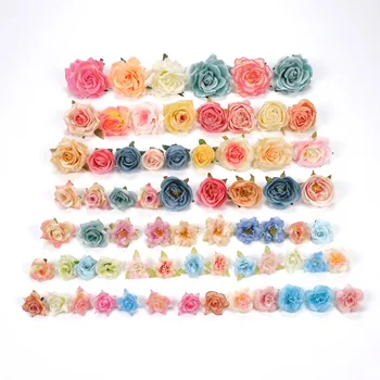 68Pcs Asortate Culori Artificiale Flori de Matase Combo Set DIY Meșteșug Pălărie diplomă de Cap Accesorii de Par Decor de Flori False