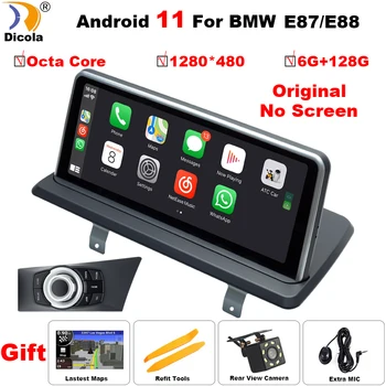 6G+128G Octa Core Android 11 Auto Multimedia Player Pentru BMW E81 E82 E87 E88 WIFI SIM Carplay BT IPS Ecran Tactil, GPS Navi Stereo