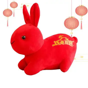 Anul Nou Iepure De Pluș Drăguț Clasic Iepure Anul Nou Chinezesc Iepuras Jucărie De Pluș Atractiv Bunny Acasă Ornament Copil Cadou Pentru Chinezi