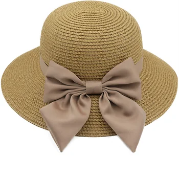 Arc simplu Pălărie de Vară pentru Femei Beach Palarie de Soare Fată Pălărie Panama Fedora Capac Margine Largă Protecție Uv de Vară Șapcă pentru Femei