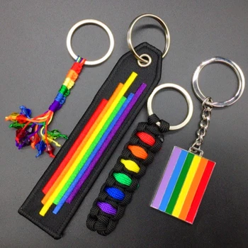 Asa LGBT Șase culori de Curcubeu Breloc Cuplu Gay Sac Pandantiv Cadou Comemorative Decor
