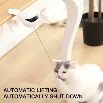 Automat De Ridicare Cat Mingea Jucărie Interactiv Puzzle Inteligent Animal De Companie Pisica Minge Teaser Jucării Consumabile Pentru Animale De Companie De Ridicare Bile Electric