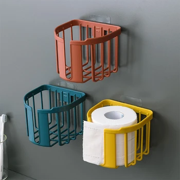 Baie Punch-free Hârtie Igienică Rack Toaletă Cutie de Tesut montat pe Perete Suport Hartie Igienica Rola Cutie de Hârtie