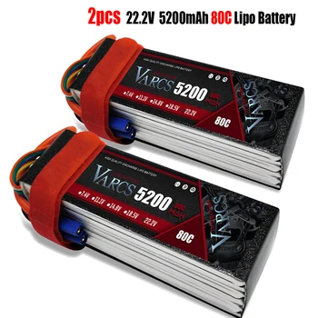 Baterii Lipo VARCS 7.6 7.4 V V 11.1 V 14.8 V 22.2 V 2S 3S 4S 6S 5200Mah 6300Mah 6500mAh 6200mAh 6750mAh 8000mAh 7000mAh