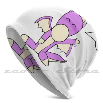 Blaze Personalizate Model Tricot Pălării Plus Dimensiune Elastic Moale Capac Dragon Drăguț Violet