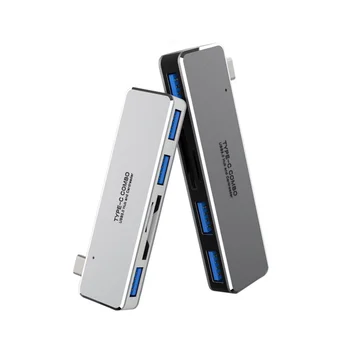 C Usb 3.1, USB 3.0 Cititor de Carduri SD de Mare Viteză din Aliaj de Aluminiu Mini 5 In 1 Tip C Splitter Pentru Ipad, Laptop, Tableta