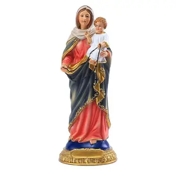 Casă Religioasă De Masă Figurina Fecioara Maria Ținându-L Pe Isus De Pasti Ornament Daruri De Craciun Figurine De Rasina Decoratiuni Pentru