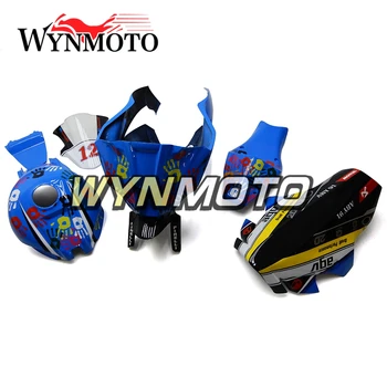 Completați Carenajele Pentru Kawasaki ZX-10R ZX10R 2011-2015 11-15 Ani Body Kit Capace Rame Caroserie din fibra de sticla de Curse Galben Albastru