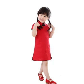 Copilul Fete 2020 rochie Chinez cheongsam Bumbac qipao Vara Rochii tradiționale de Partid Copii Cadou festivalul de îmbrăcăminte vestidos