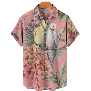 Cămașă hawaiană Rever Singur Buton de Tricouri Fashion Casual Cămașă Mare 5xl 2022 Vara 3d Imprimate Barbati Maneca Scurta Camasi