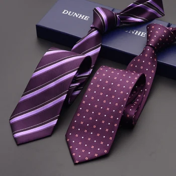 De înaltă Calitate 2022 Noua Moda Legături Oameni de Afaceri 7cm Formale Dungă Cravată de Mătase Cravate de Nuntă pentru bărbați Designeri de Brand cu o Cutie-Cadou
