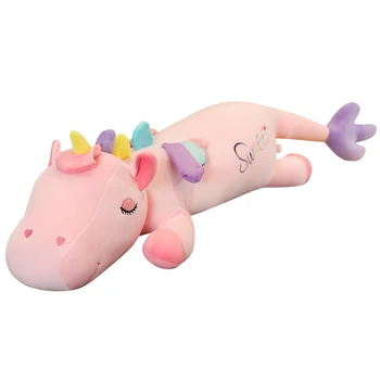 De înaltă Calitate Mare Minciuna Unicorn Jucării Moi Umplute & Animal de Pluș Jucării de Pluș Drăguț Cal Unicorn Papusa Copii Papusa pentru Copii Cadouri