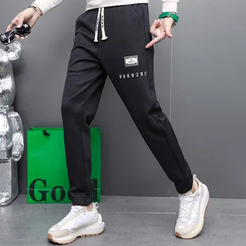 De Înaltă Calitate Versiunea Coreeană De Moda Bărbați Îmbrăcăminte Clasic Streetwear Pantaloni Casual Barbati Casual Cordon Pantaloni Plus Dimensiune Mare