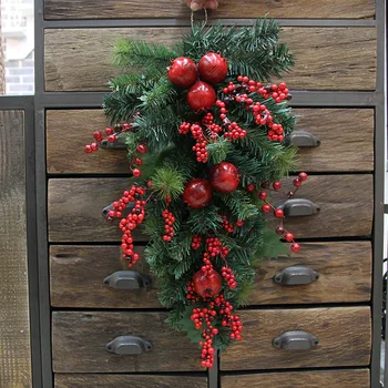 Decor De Crăciun Artficial Planta Simulare Pom De Crăciun Acasă DecorationWall Agățat Petrecere De Crăciun Crăciun Cameră Decor De Perete