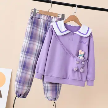 Disney Anime Stellalou Primavara Toamna pentru Copii Fete Haine Copii Baieti Sacou Casual Pantaloni 2 buc/set Copii Sport Pulover Cadouri