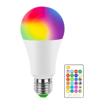 E27 Lampa de Control Inteligent Led RGB Lumina Estompat 7W RGBW Led Lampă de Colorat Schimbare Bec Led Lampada RGBW Alb Decor Acasă