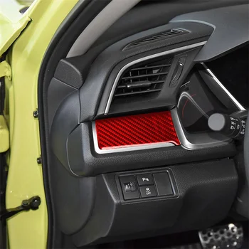 Fibra de Carbon Interior Masina Centru de Control a Părăsit Banda de Autocolant Decal Acoperire pentru Honda Civic al 10-lea Gen 2016 2017 2018 2019 Accesorii