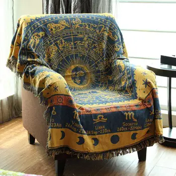 Franjuri Canaf Arunca Pătură Ramadan Elegant Boho Tricotat Texturat Pături Țesute Decorative Bumbac Fermă Arunca Tapiserie