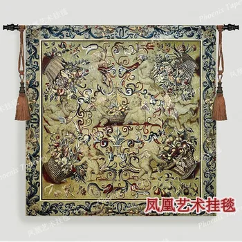 Frumoasa tapiserie hot-vânzare bumbac moda clasică draperii de perete 100*100cm material moale - Cherubical -înger Mic H233