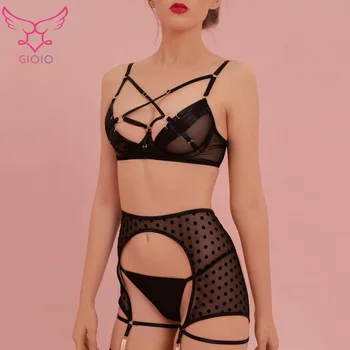 GIOIO New Sosire Sexy Lenjerie 3 Piese Set Grele Ambarcațiuni Sutien Picior Inele la Modă Îmbrăcăminte Exotic Cosplay en-Gros Dropshiping