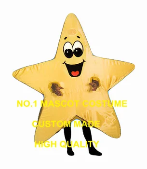 golden star mascota costum en-gros de vânzare dimensiune adult desene animate happy star tema anime, cosplay, costume de carnaval de lux 2825