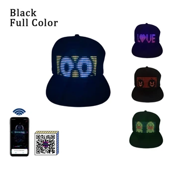 Halloween Creative Display LED Lumina Pălărie Personalizate Bluetooth Capac Mobile APP Control de Editare Stralucitoare Capac Cuvânt Hip Hop Pălărie