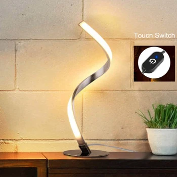 Homhi Spirală de Masă Lampă de Birou Led-uri Lampă de Noptieră Touch Dimmer Masă în Stil European Living Lectură Acasă Decorare HTL-067