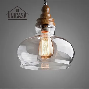 Industriale Candelabru de Iluminat Mini Umbra de Sticlă Lumini LED Mordern Tavan Lampa Vintage Insula de Bucatarie Office Acasă Lampă de Pandantiv