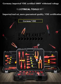Izolație Set de scule Importate Din Germania Certificate VDE 1000V Tensiune Rezista Speciale Trusă Șurubelniță T Wrench Clește