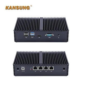 KANSUNG Core i5 4200U Haswell Suport pentru Windows 10 Mini PC 4 Lan AES-NI fără ventilator Desktop Nuc Firewall Calculator Linux Ubuntu Nettop